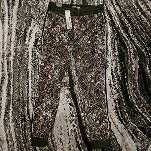 Stylish Black and Orange Patterned Joggers